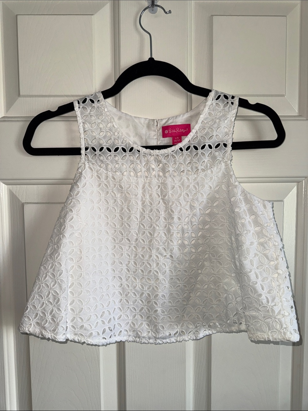 NWOT Lilly Pulitzer for Target White Eyelet Sleeveless Top